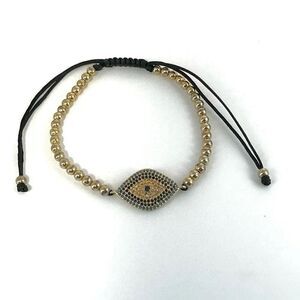 Rhinestone eye adjustable bracelet